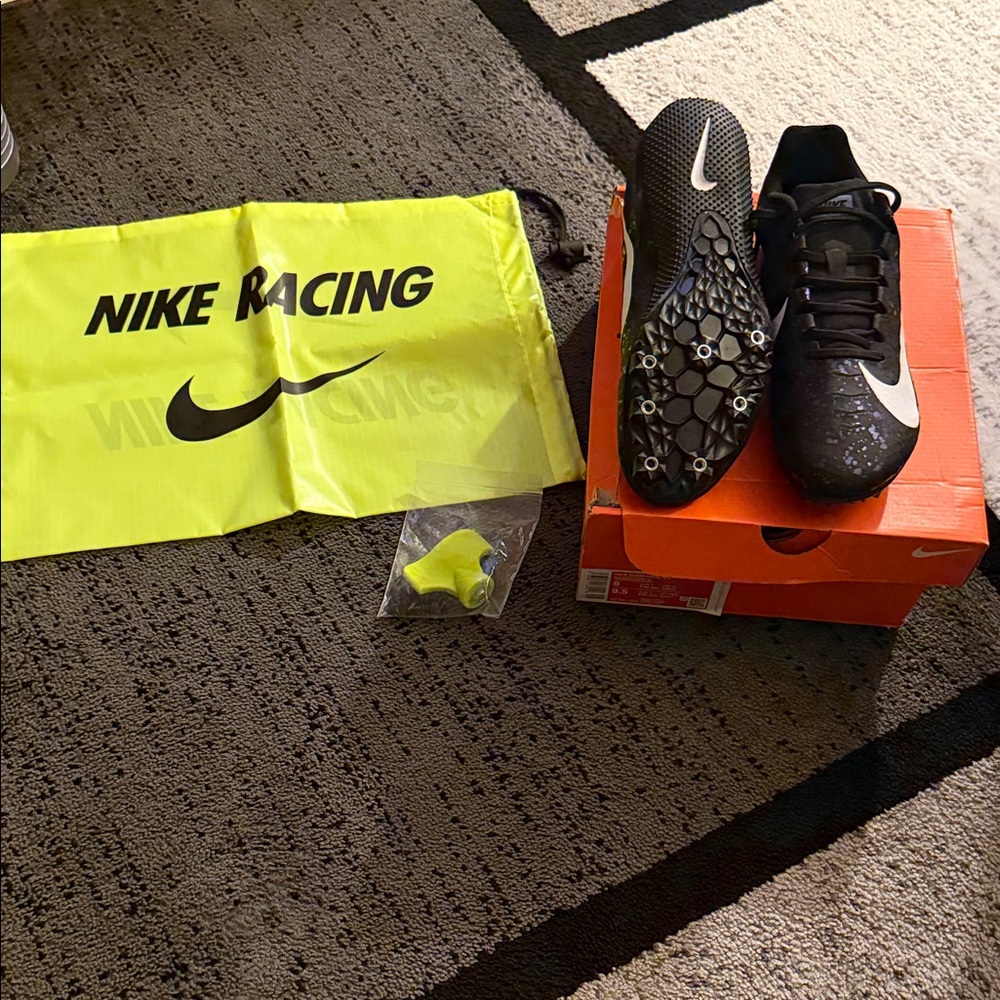 Nike Racing Black and White Track Shoes